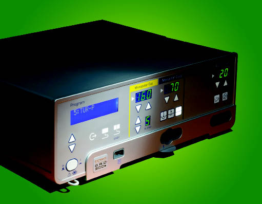 ARC 300e high frequency surgery generator on green background