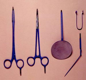 Riches forceps and abbey needle