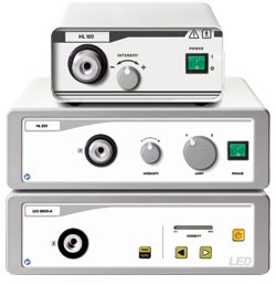 Halogen Xenon and LED light sources for medical and surgical use